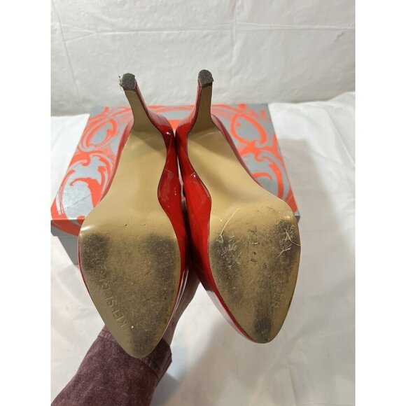 Kelsi Dagger Gracie Patent  Leather Platform Heels 6 Red - Picture 9 of 16